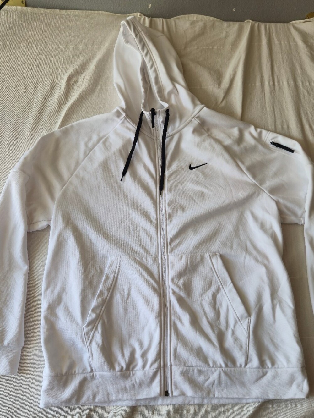 Nike Therma-Fit White Full Zip Hoodie XXL Tall
